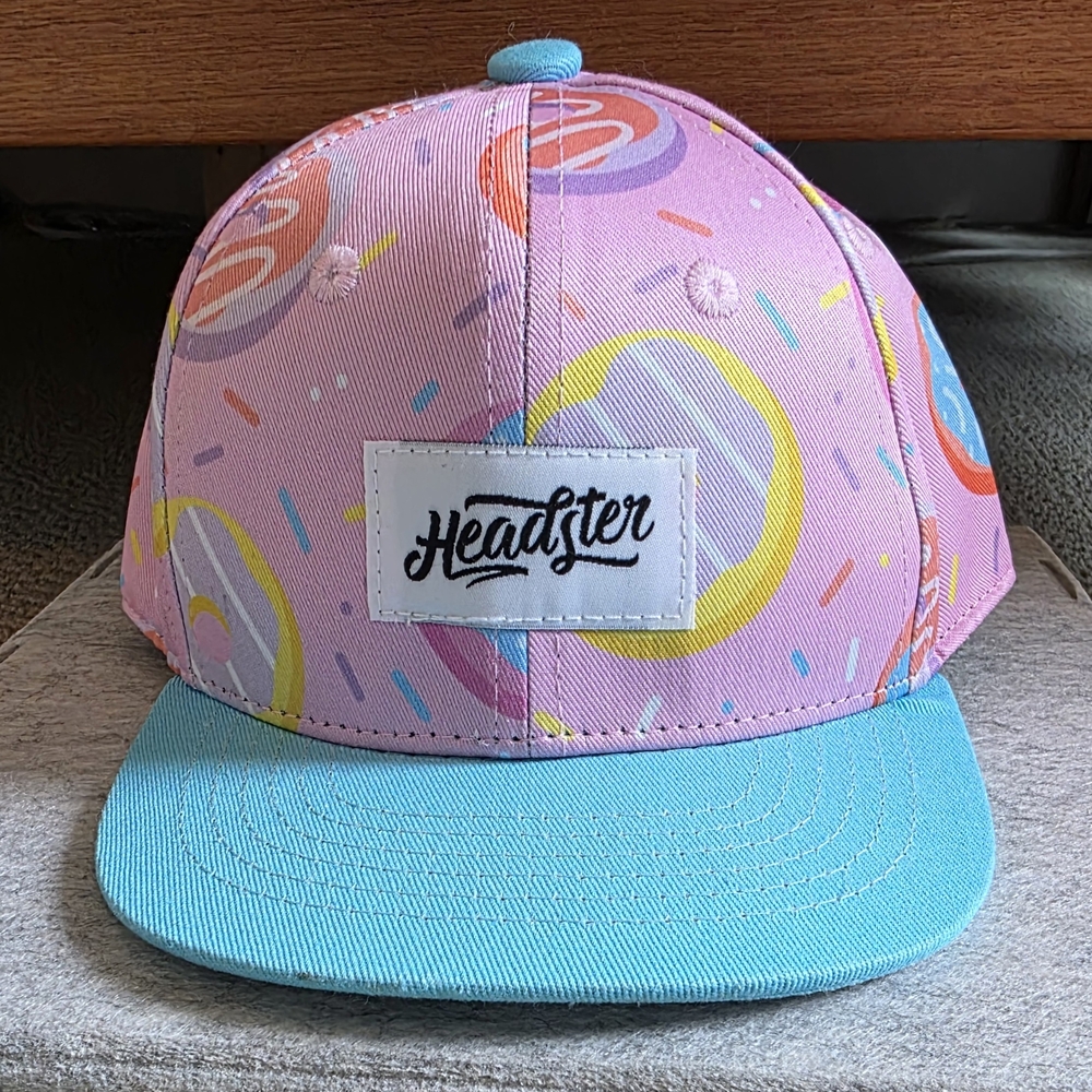 Headster Kids Duh! Donuts Snapback Hat - Toddler 48cm Pink UPF 50+